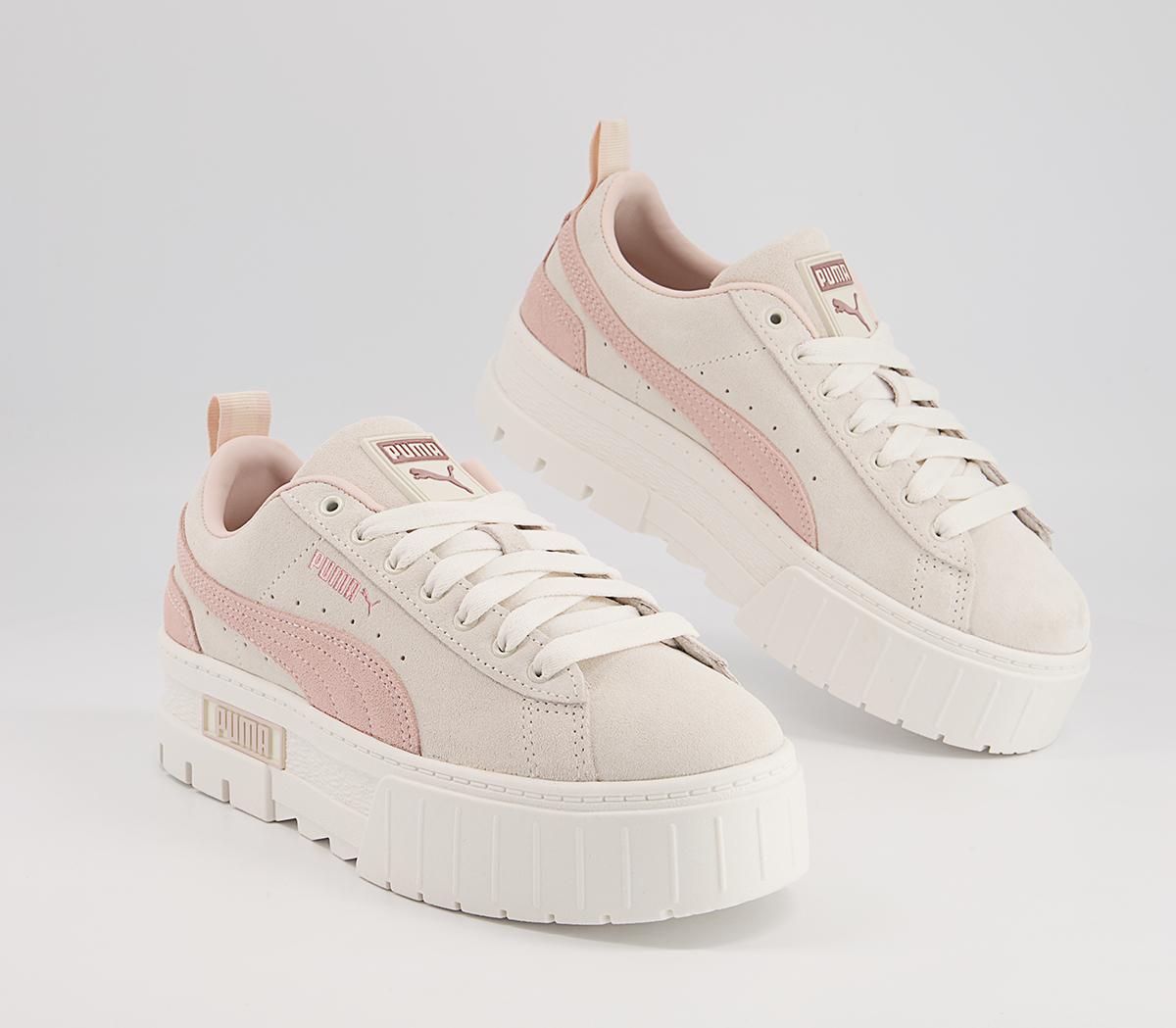 PUMA Mayze Trainers Ivory Glow Silver Peony Rose Gold Exclusive - Women ...