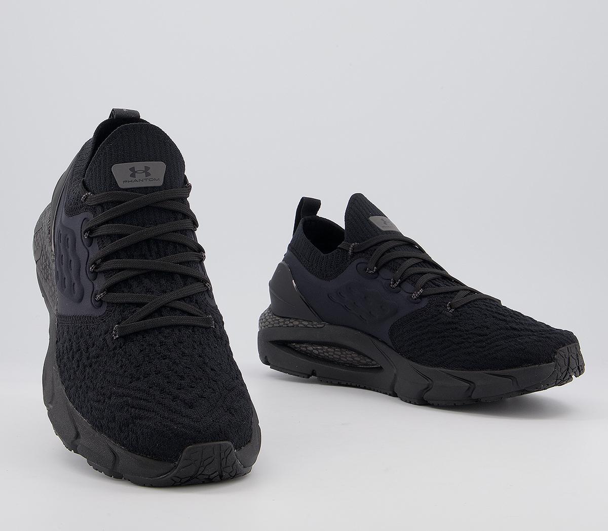 under armour running hovr phantom 2.0 trainers in black