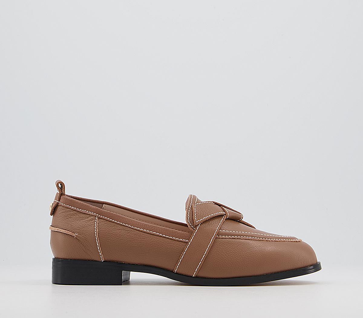 OFFICEFrancesca Feature Bow LoafersCamel Leather
