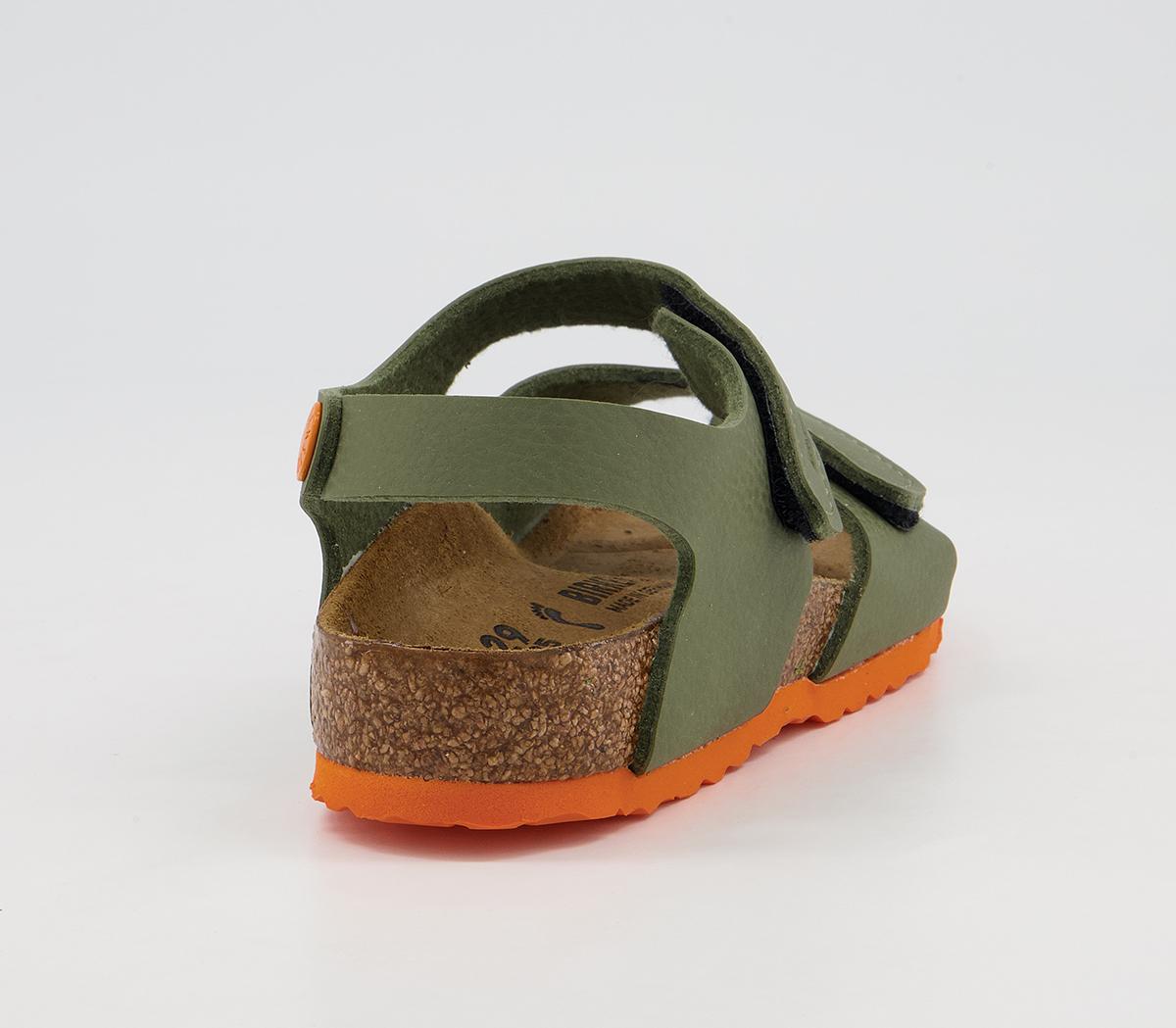 BIRKENSTOCK Palu Kids Sandals BIRKENSTOCK Palu Kids Sandals Desert Soil Green Orange