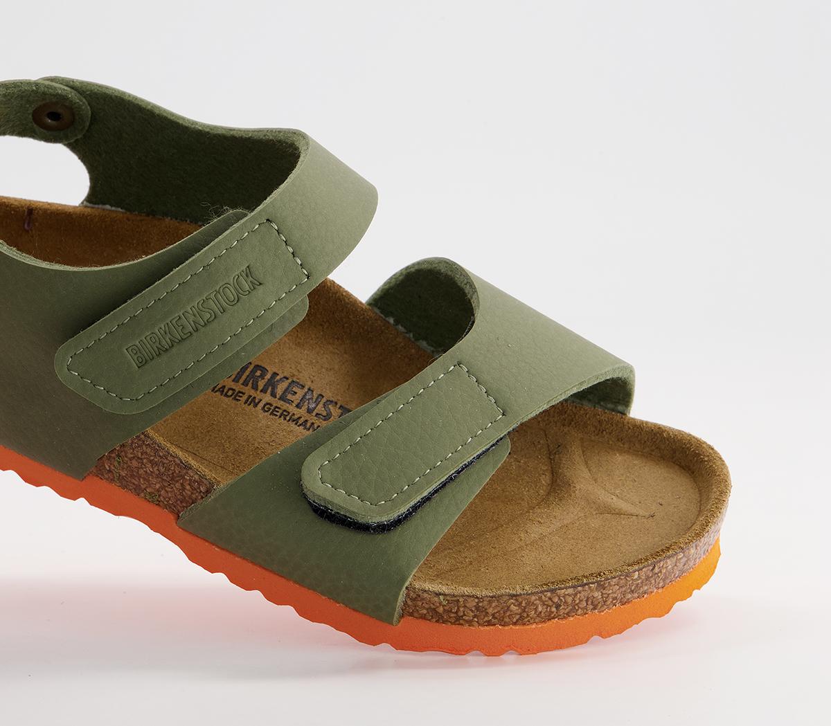 BIRKENSTOCK Palu Kids Sandals BIRKENSTOCK Palu Kids Sandals Desert Soil Green Orange
