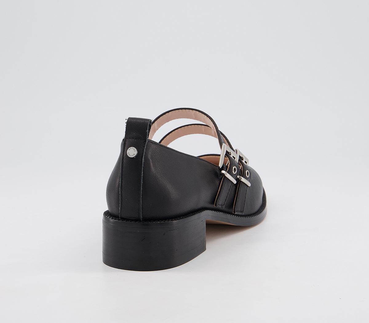 OFFICEFlush Double Strap Mary Jane Flats OFFICEFlush Double Strap Mary Jane FlatsBlack Leather