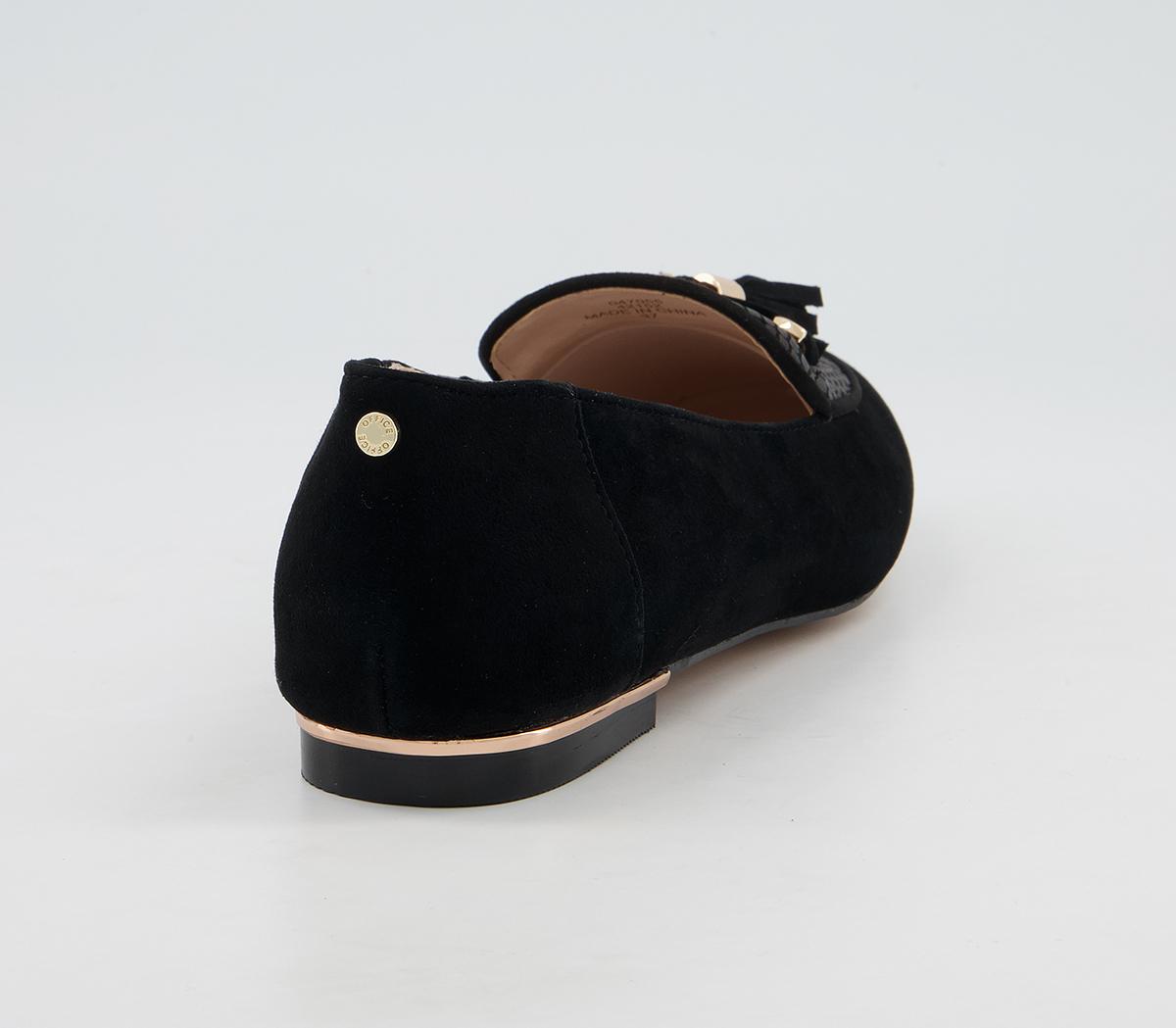 Office Finitely Tassel Loafers Office Finitely Tassel Loafers Black Suede
