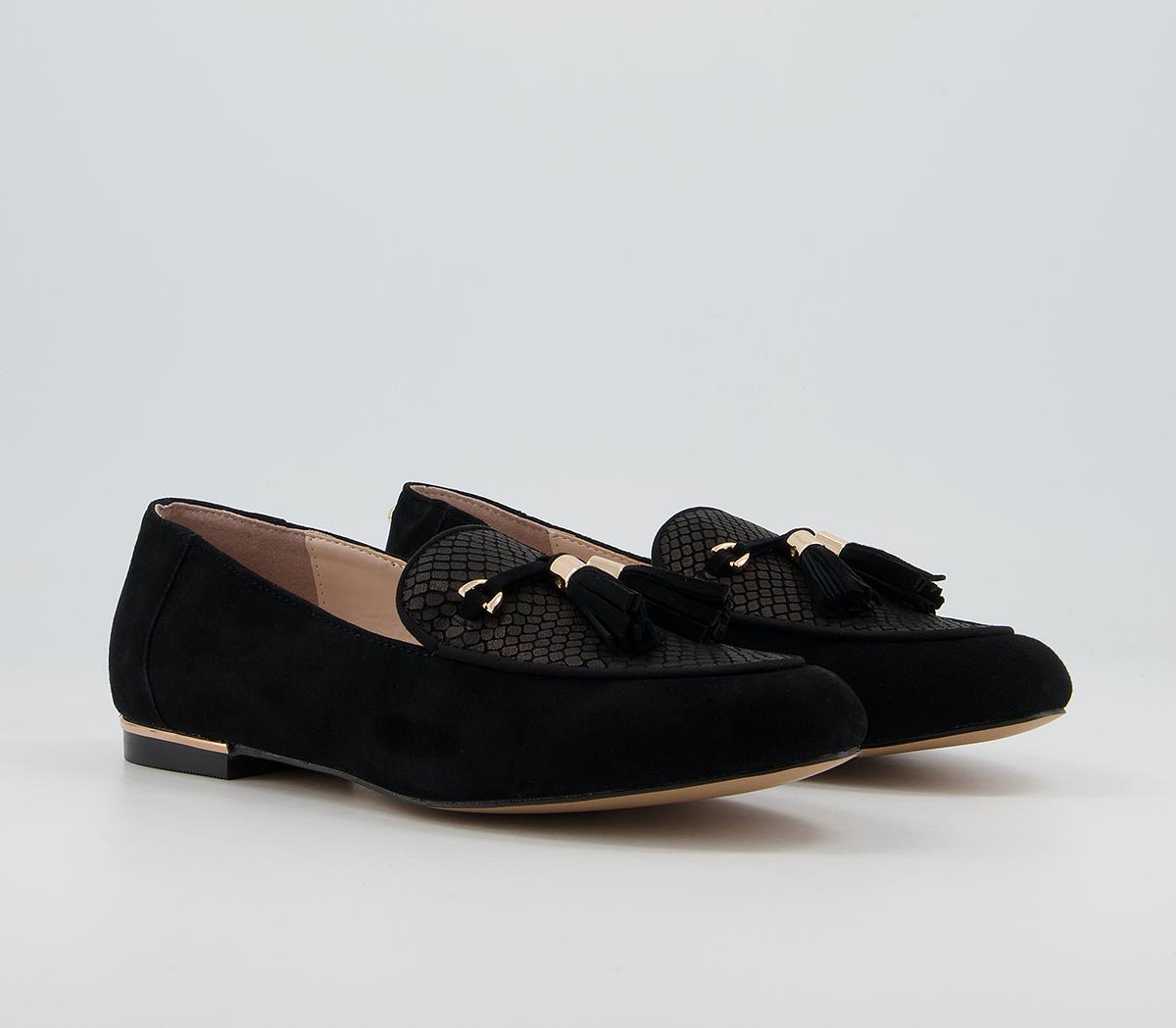 Office Finitely Tassel Loafers Office Finitely Tassel Loafers Black Suede