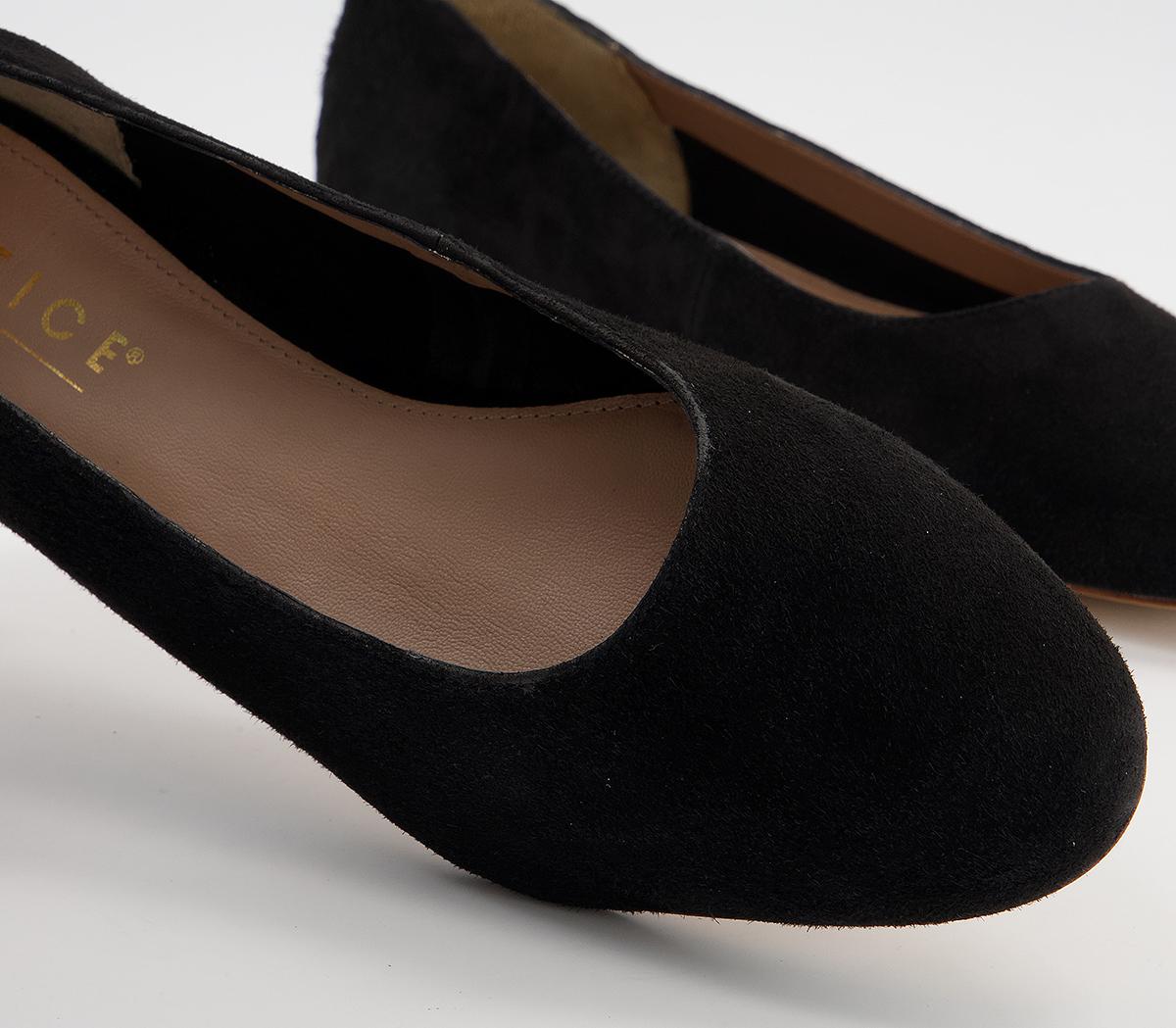 Office Friendly Soft Almond Toe Pumps Office Friendly Soft Almond Toe Pumps Black Suede