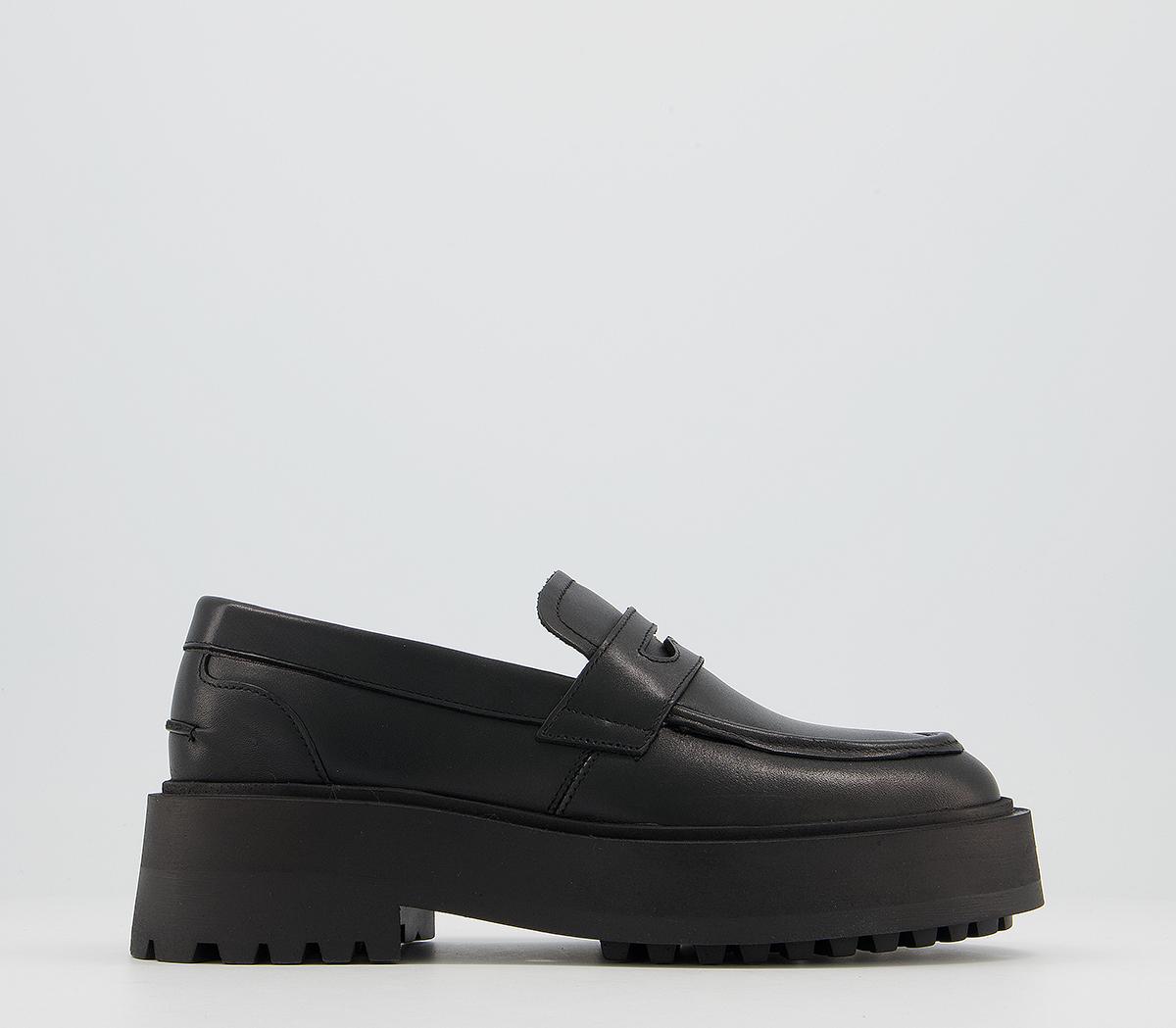 OFFICEForesight Smooth Sole Chunky LoafersBlack Leather