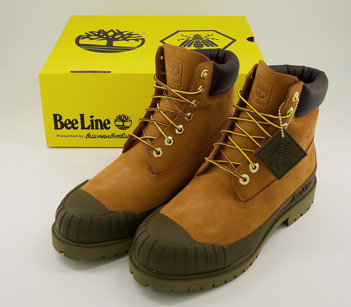 Timberland 6 In Premium Rubber Toe Boots Wheat Olive - Men's Boots