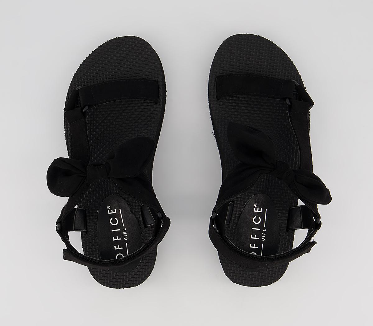 Office Saintly Sports Flat Sandals Office Saintly Sports Flat Sandals Black With Black Sole