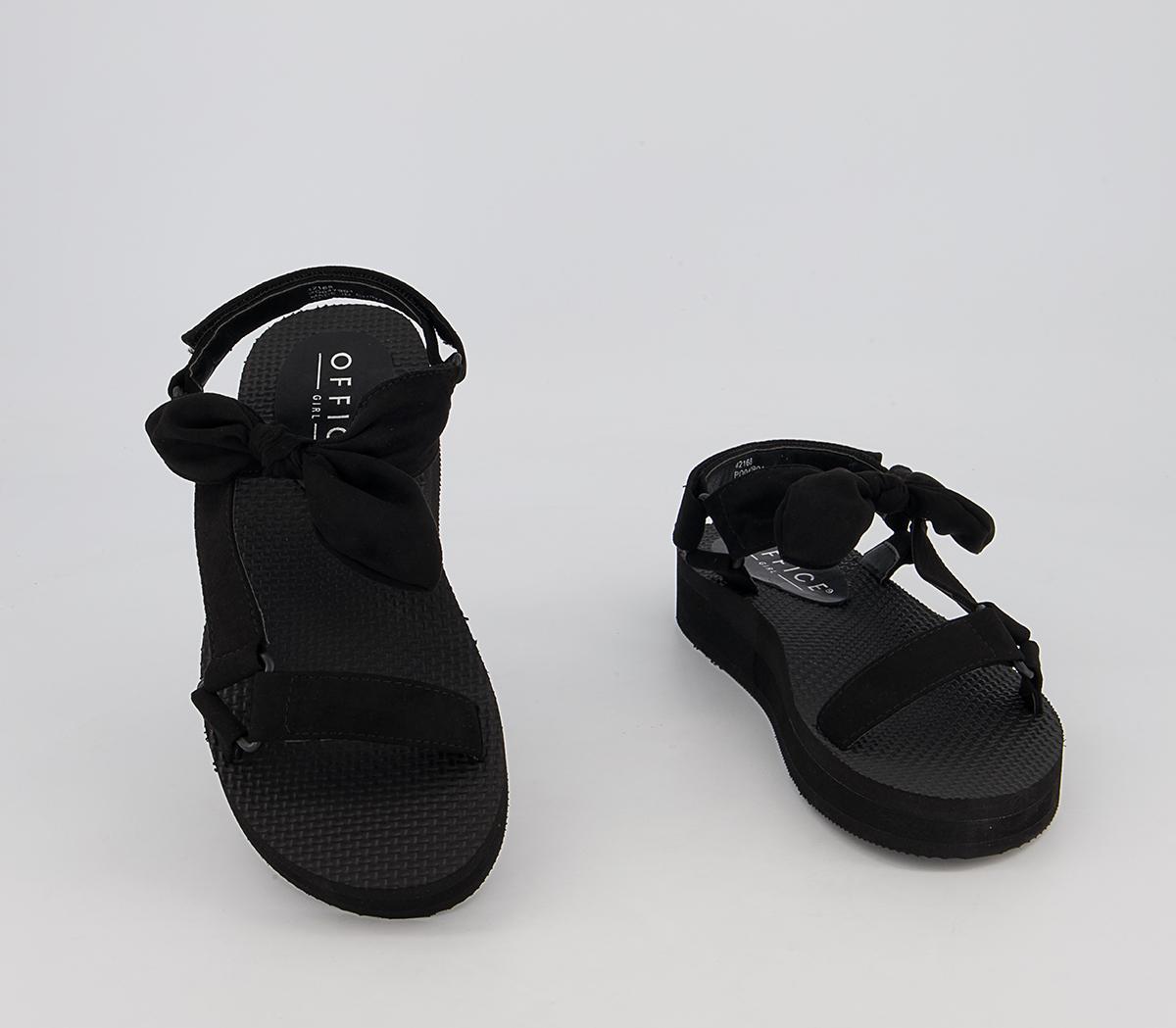 Office Saintly Sports Flat Sandals Office Saintly Sports Flat Sandals Black With Black Sole