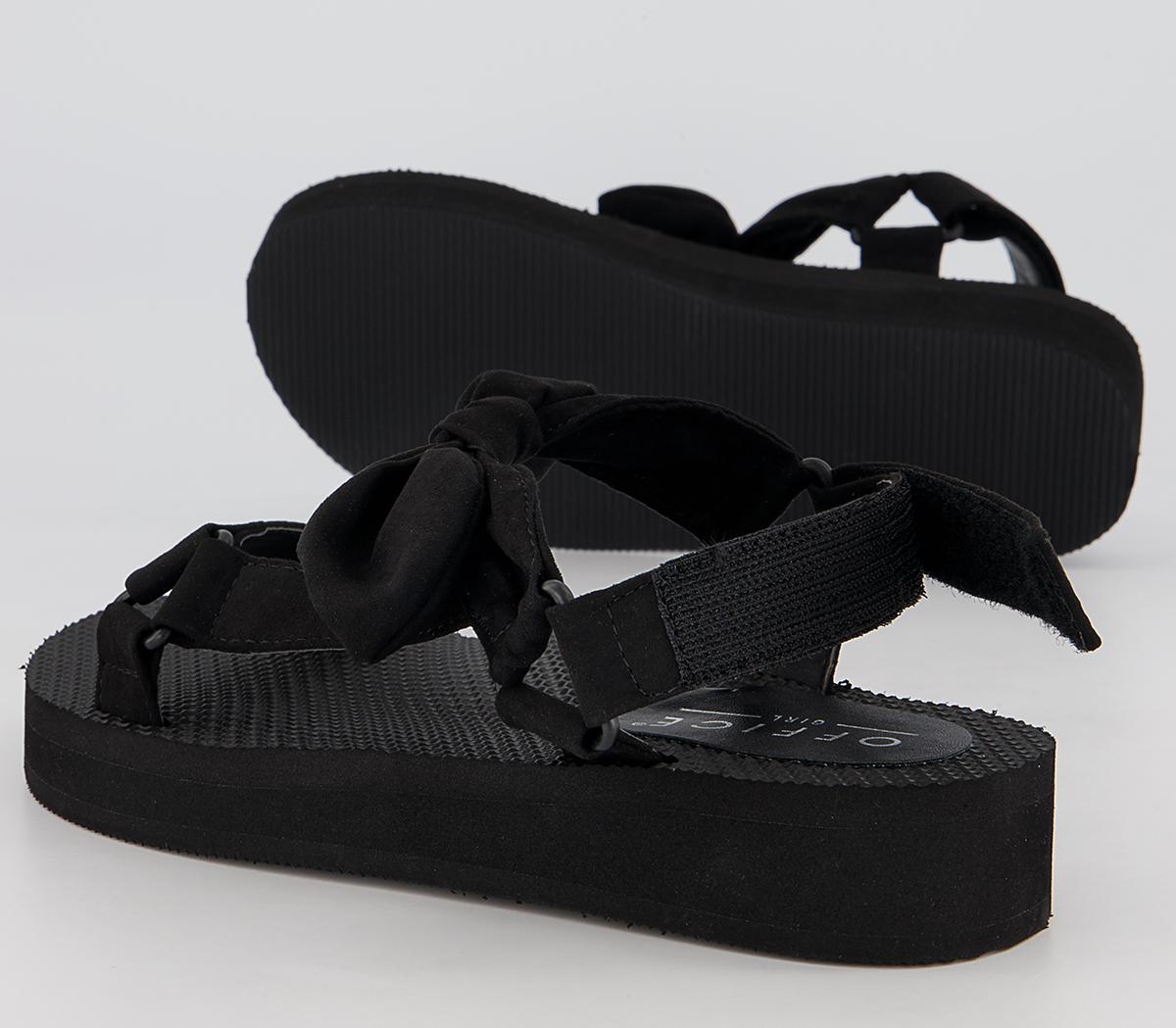 Office Saintly Sports Flat Sandals Office Saintly Sports Flat Sandals Black With Black Sole