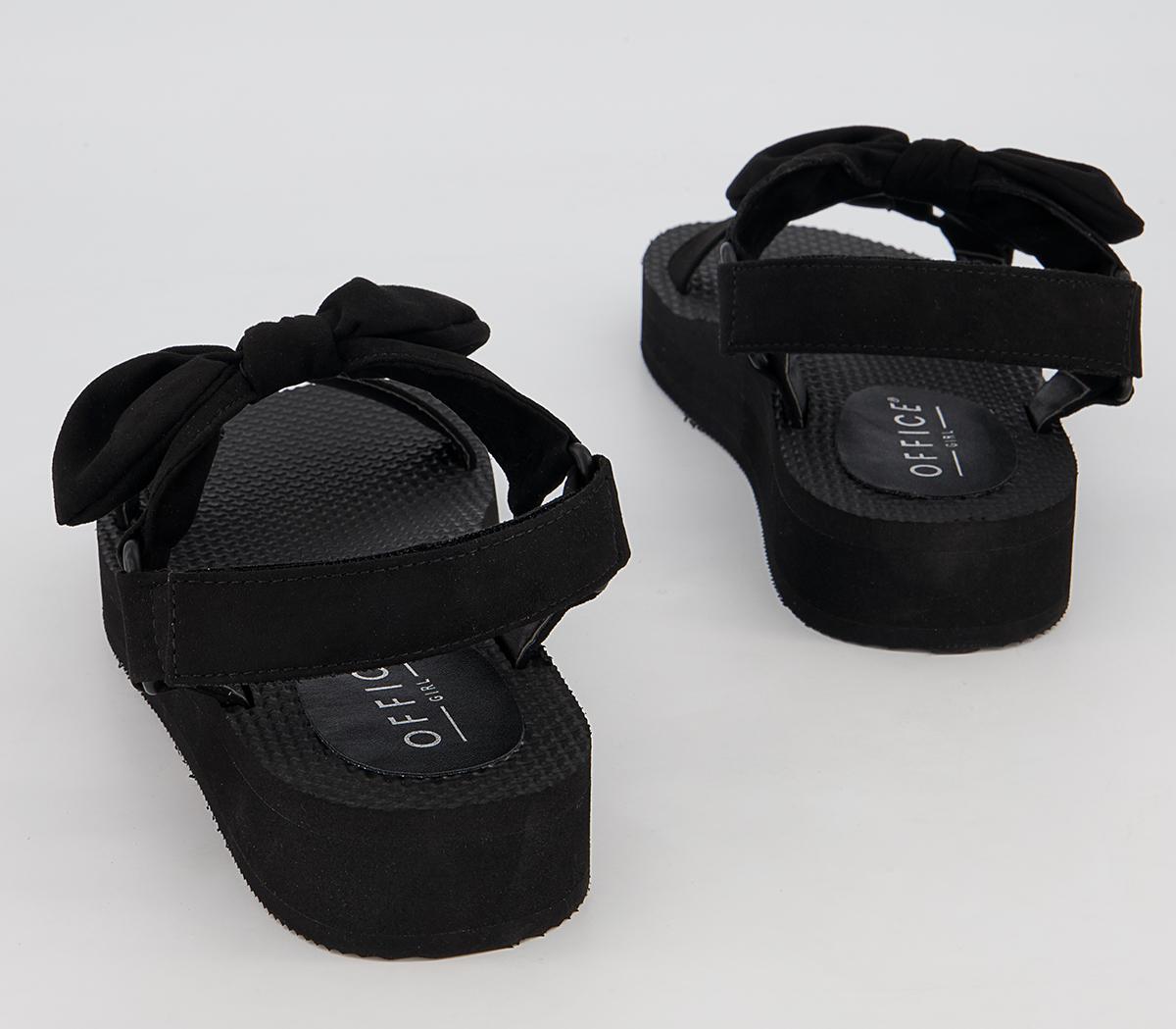 Office Saintly Sports Flat Sandals Office Saintly Sports Flat Sandals Black With Black Sole