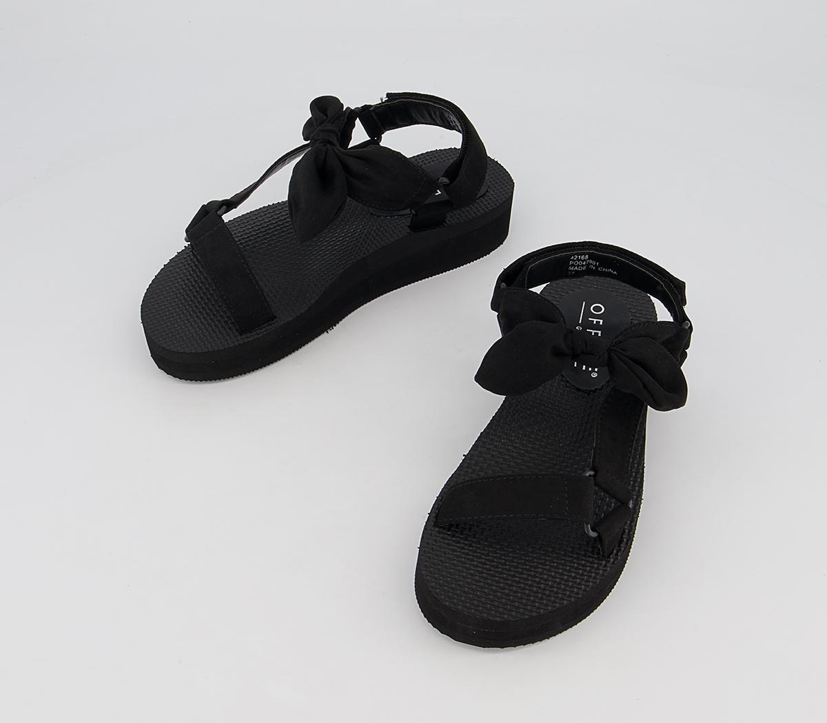 Office Saintly Sports Flat Sandals Office Saintly Sports Flat Sandals Black With Black Sole