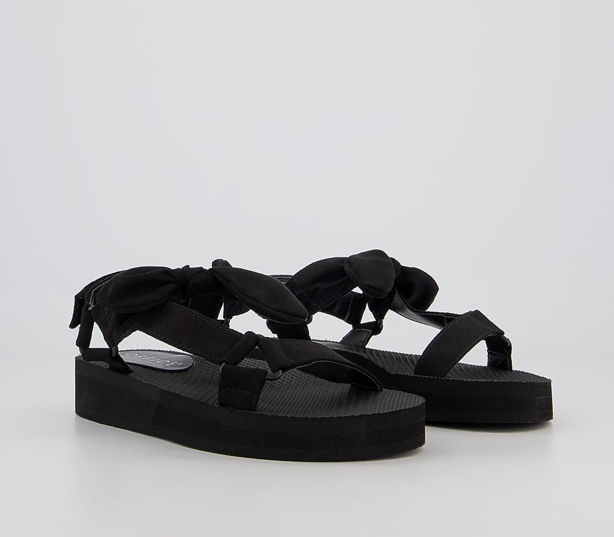 Office Saintly Sports Flat Sandals Office Saintly Sports Flat Sandals Black With Black Sole