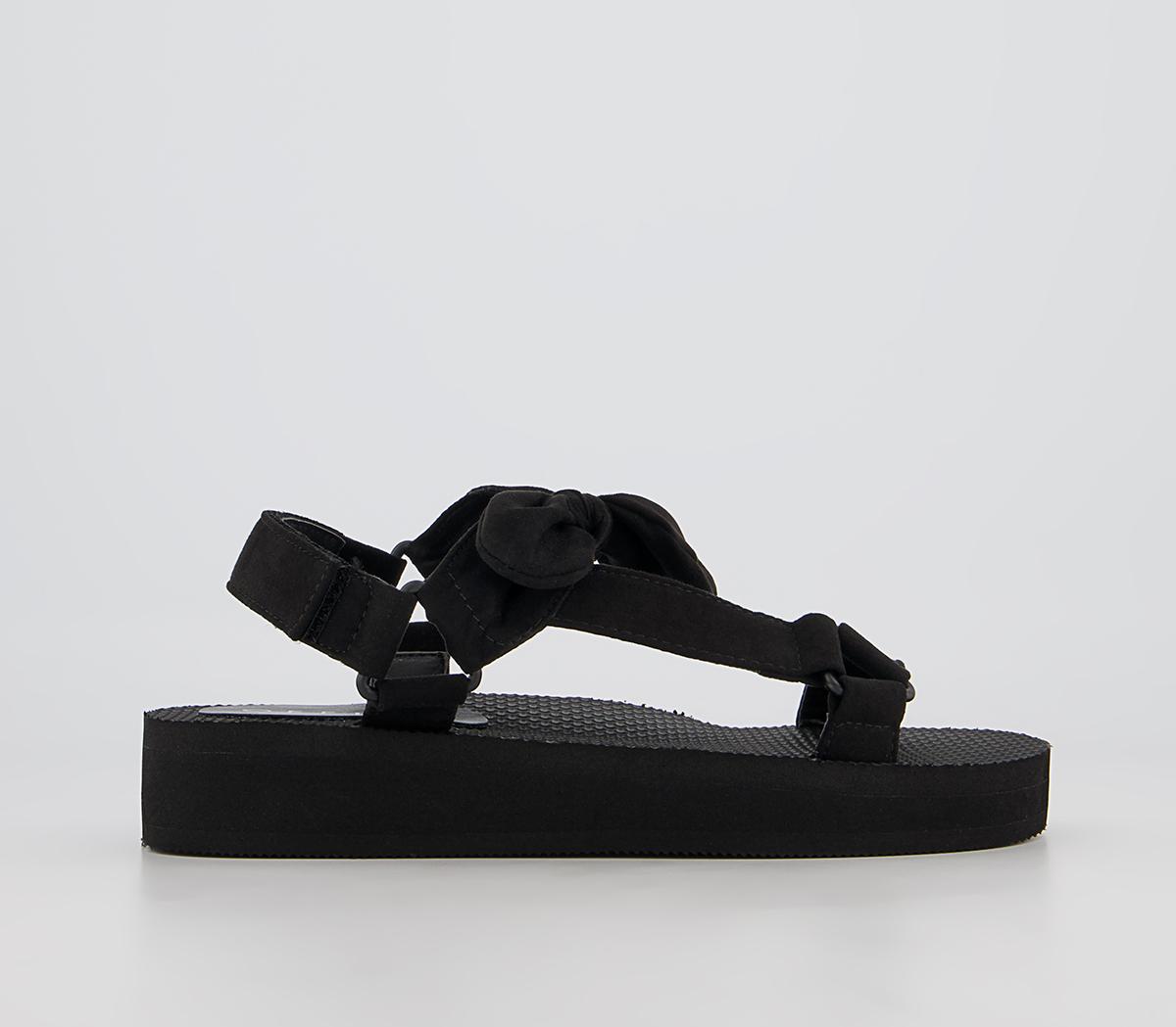 Office Saintly Sports Flat Sandals Office Saintly Sports Flat Sandals Black With Black Sole