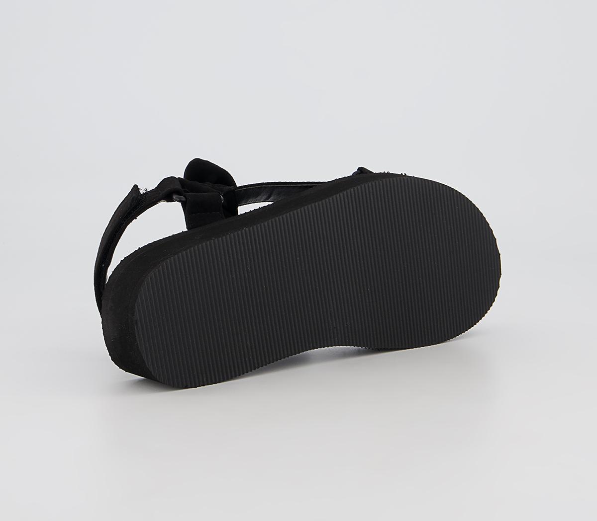 Office Saintly Sports Flat Sandals Office Saintly Sports Flat Sandals Black With Black Sole