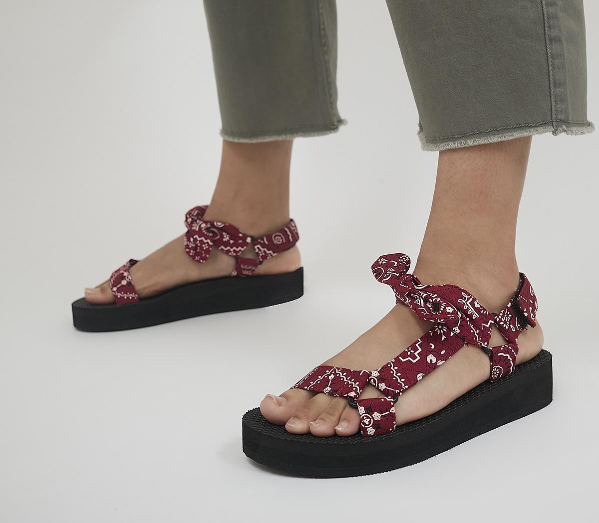 Office 2025 red sandals