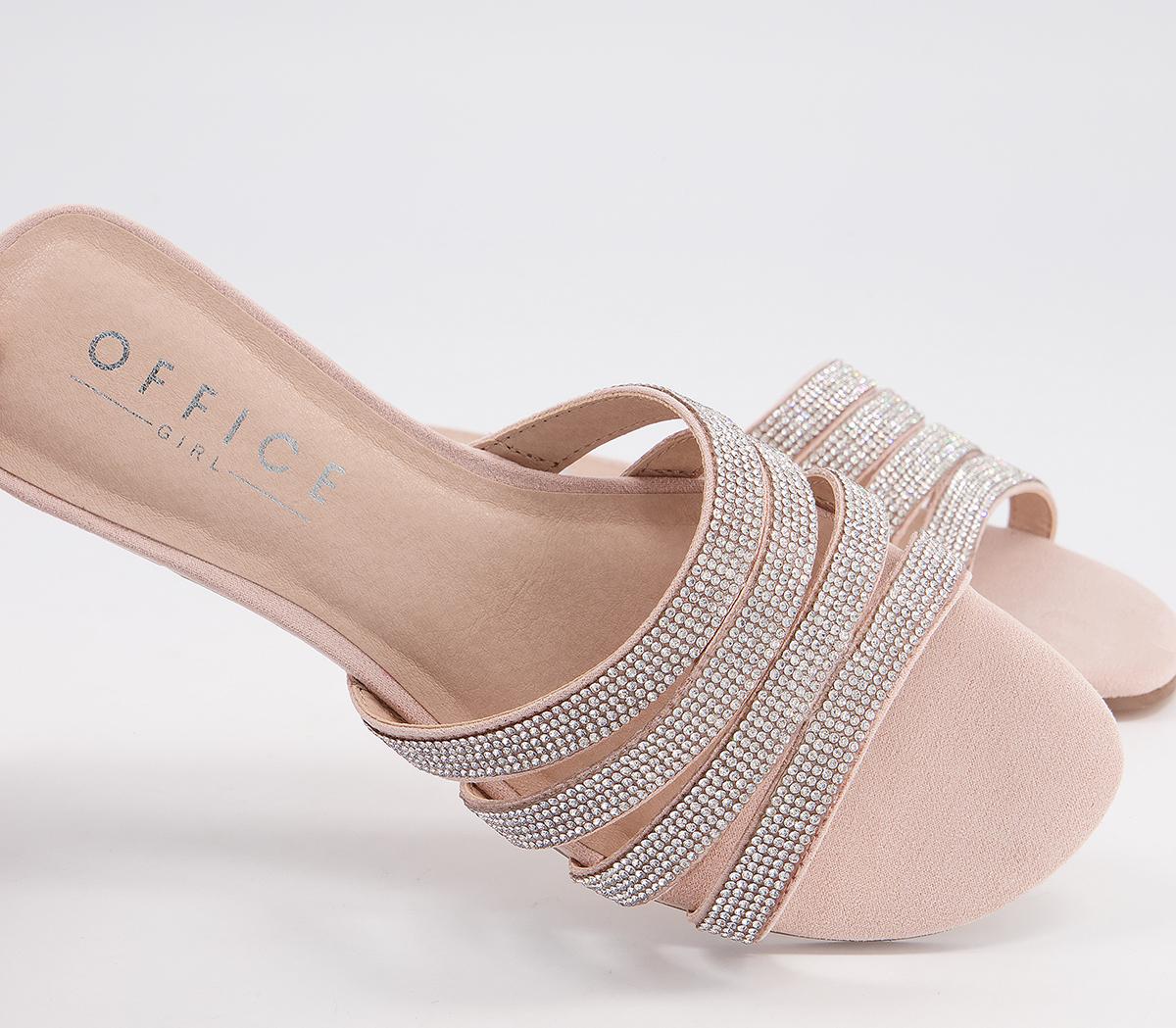 OFFICESolace Embellished MulesBlush Embellished