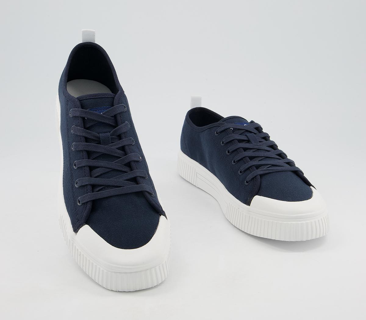 Office Carmelo Canvas Trainers Navy Canvas - Men's Casual Shoes