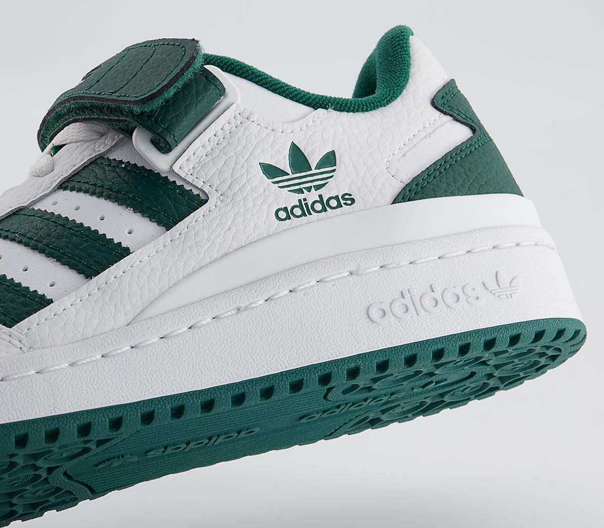 adidas Forum Low Trainers adidas Forum Low Trainers White Collegiate Green