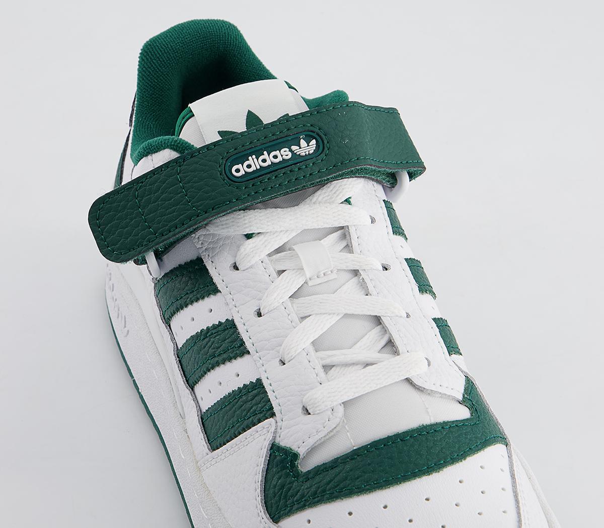 adidas Forum Low Trainers adidas Forum Low Trainers White Collegiate Green