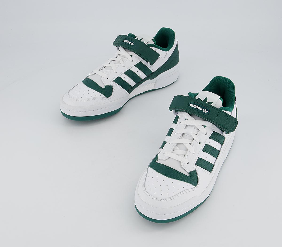 adidas Forum Low Trainers adidas Forum Low Trainers White Collegiate Green