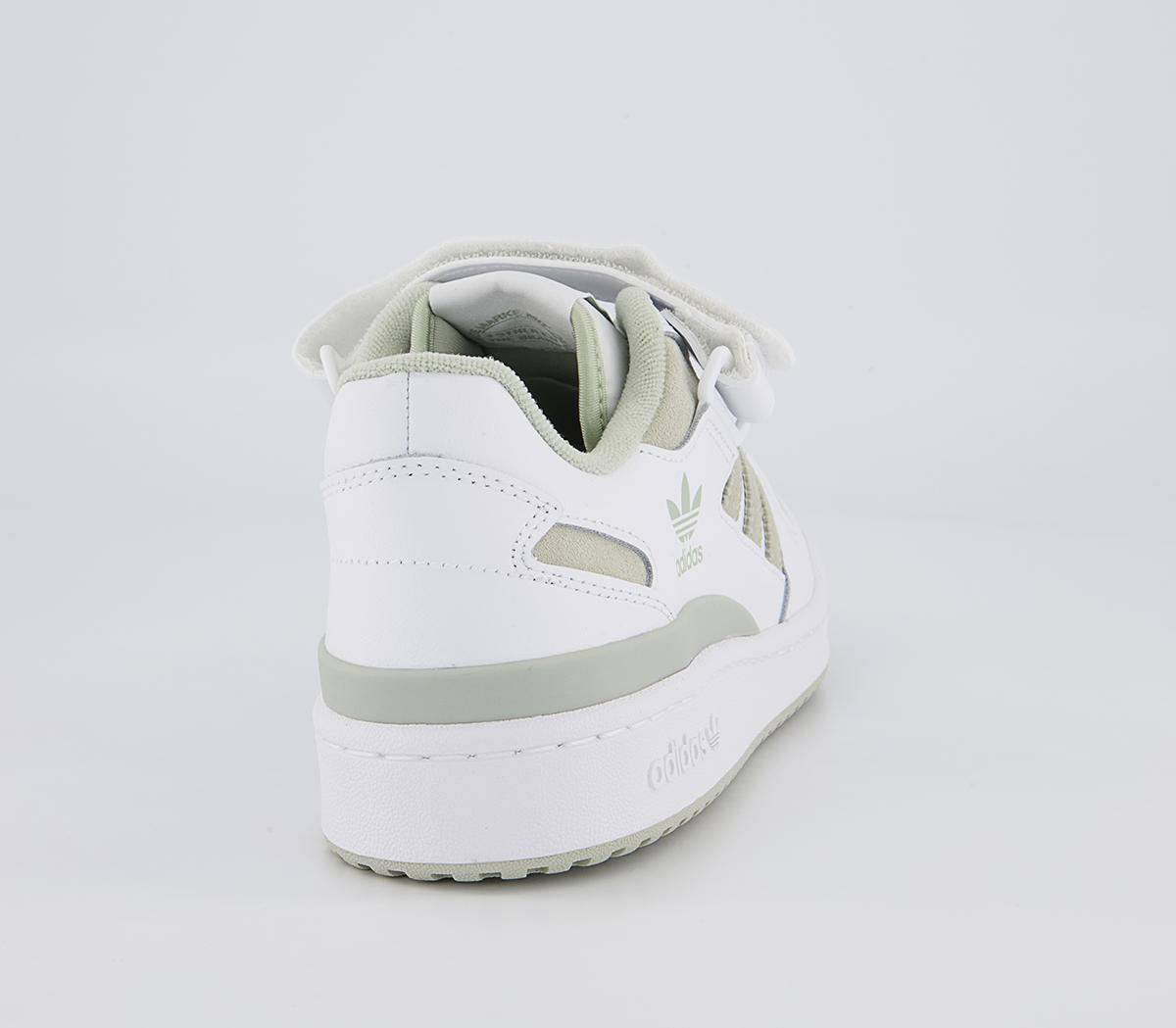 adidas Forum Low Trainers adidas Forum Low Trainers White Halo Green White