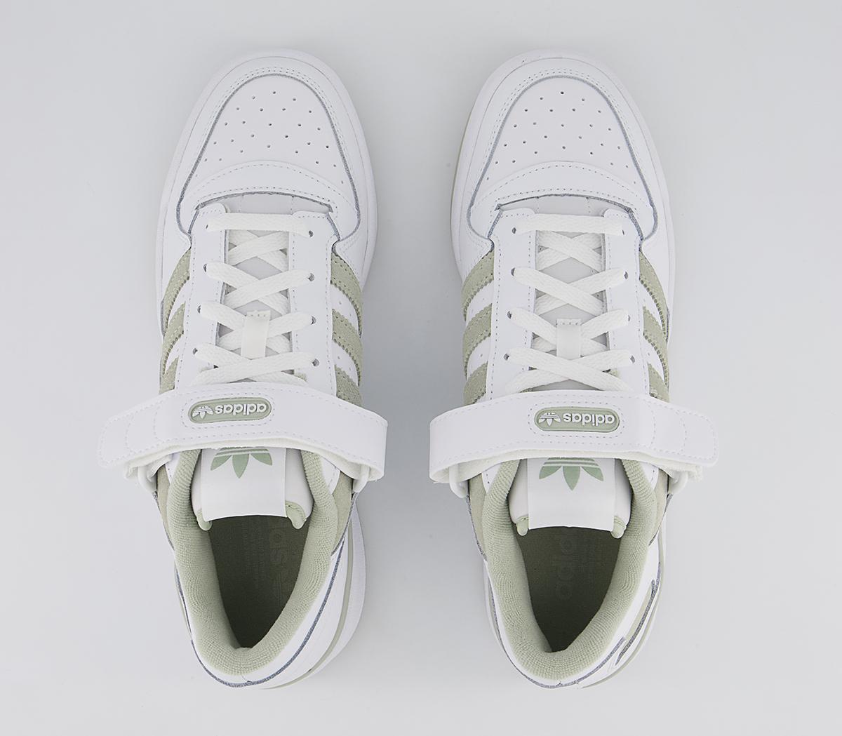 adidas Forum Low Trainers adidas Forum Low Trainers White Halo Green White
