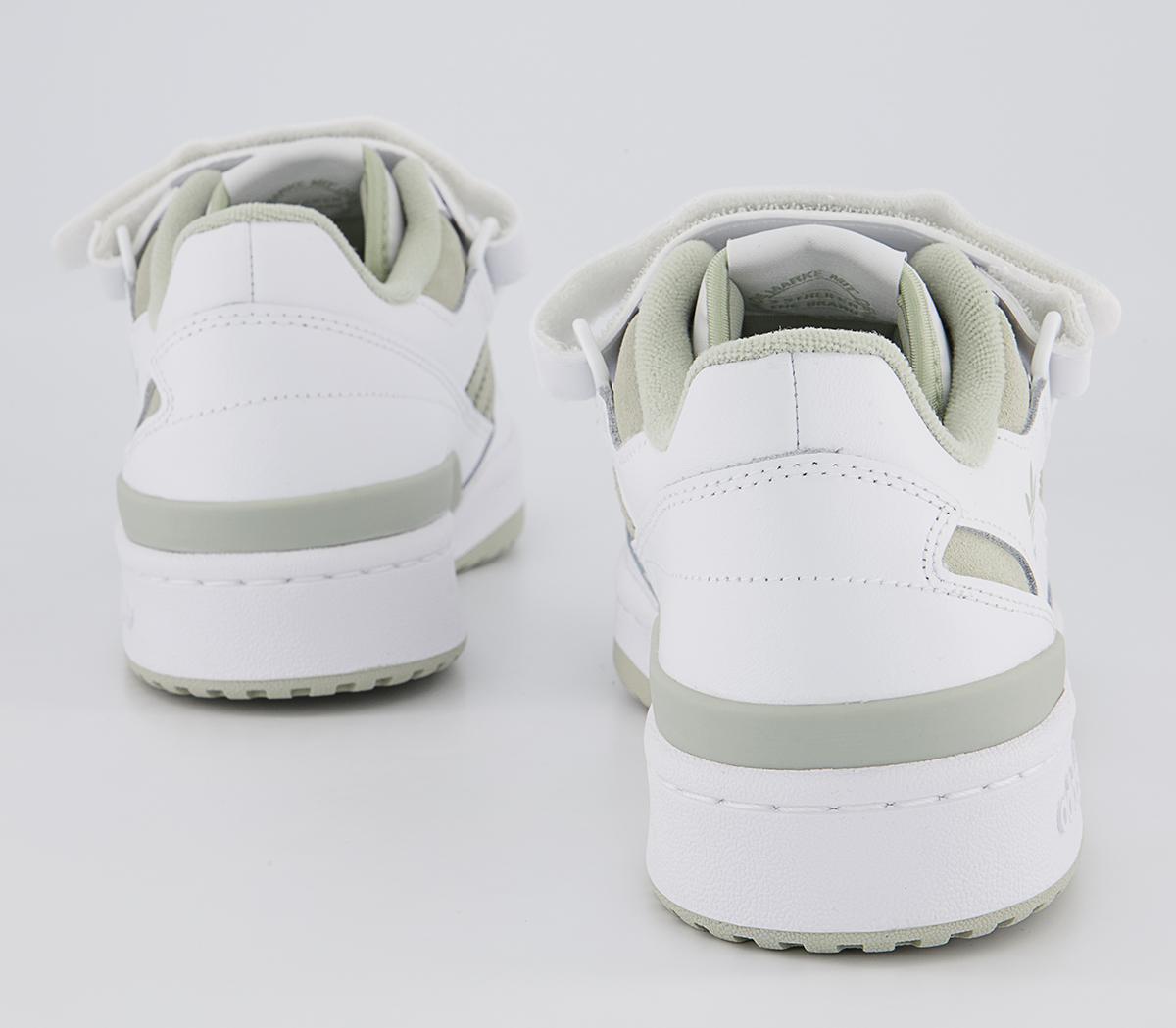 adidas Forum Low Trainers adidas Forum Low Trainers White Halo Green White
