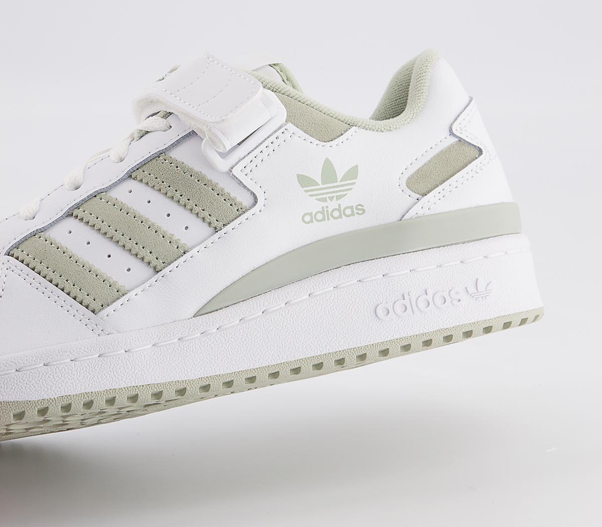 adidas Forum Low Trainers adidas Forum Low Trainers White Halo Green White
