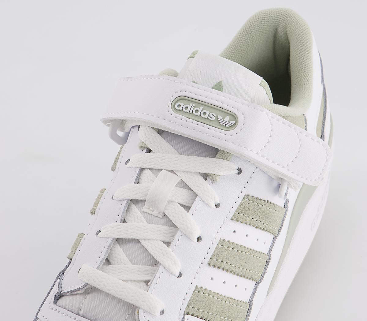adidas Forum Low Trainers adidas Forum Low Trainers White Halo Green White