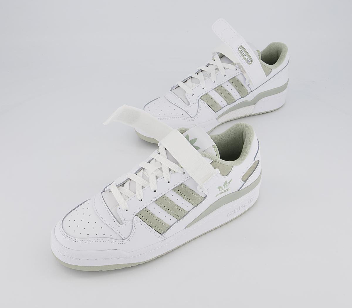 adidas Forum Low Trainers adidas Forum Low Trainers White Halo Green White