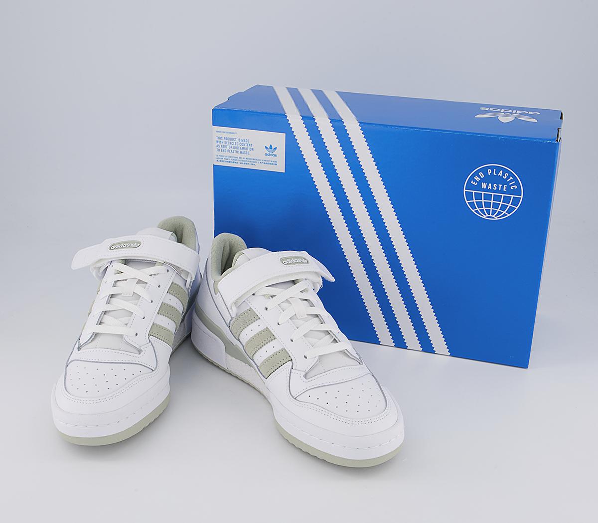 adidas Forum Low Trainers adidas Forum Low Trainers White Halo Green White