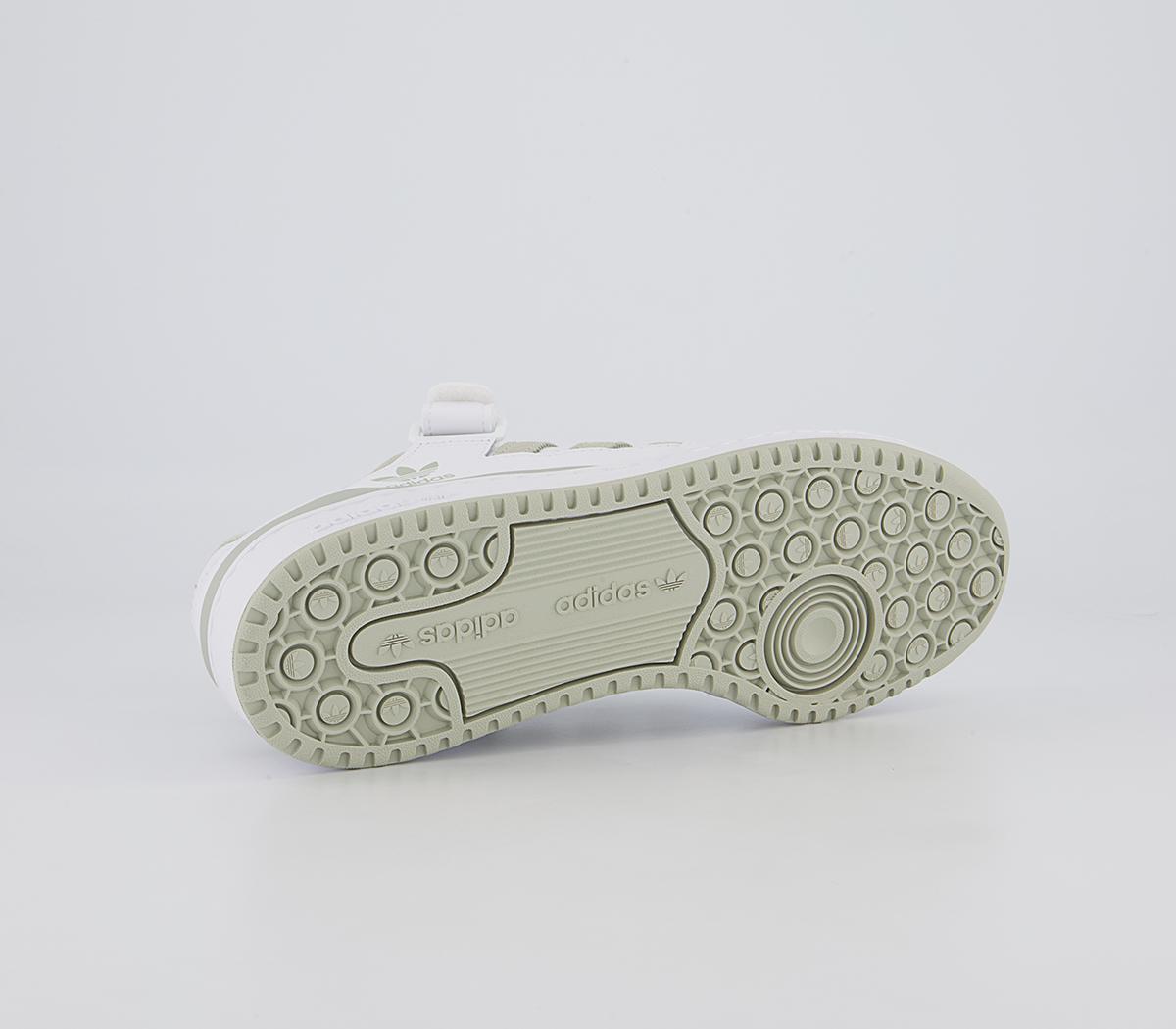 adidas Forum Low Trainers adidas Forum Low Trainers White Halo Green White
