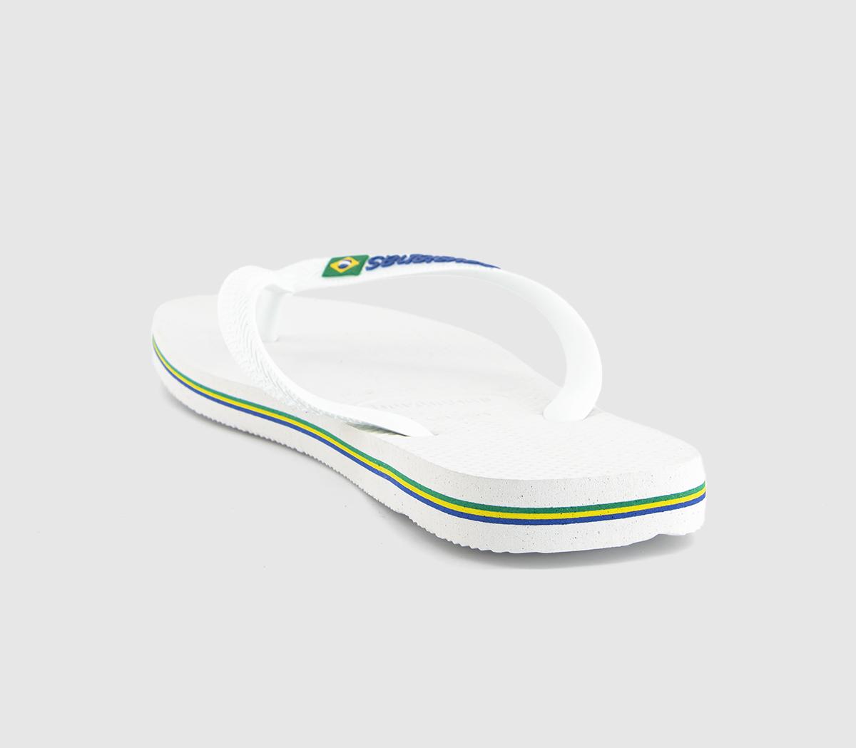 HavaianasBrasil Logo Flip Flops MWhite