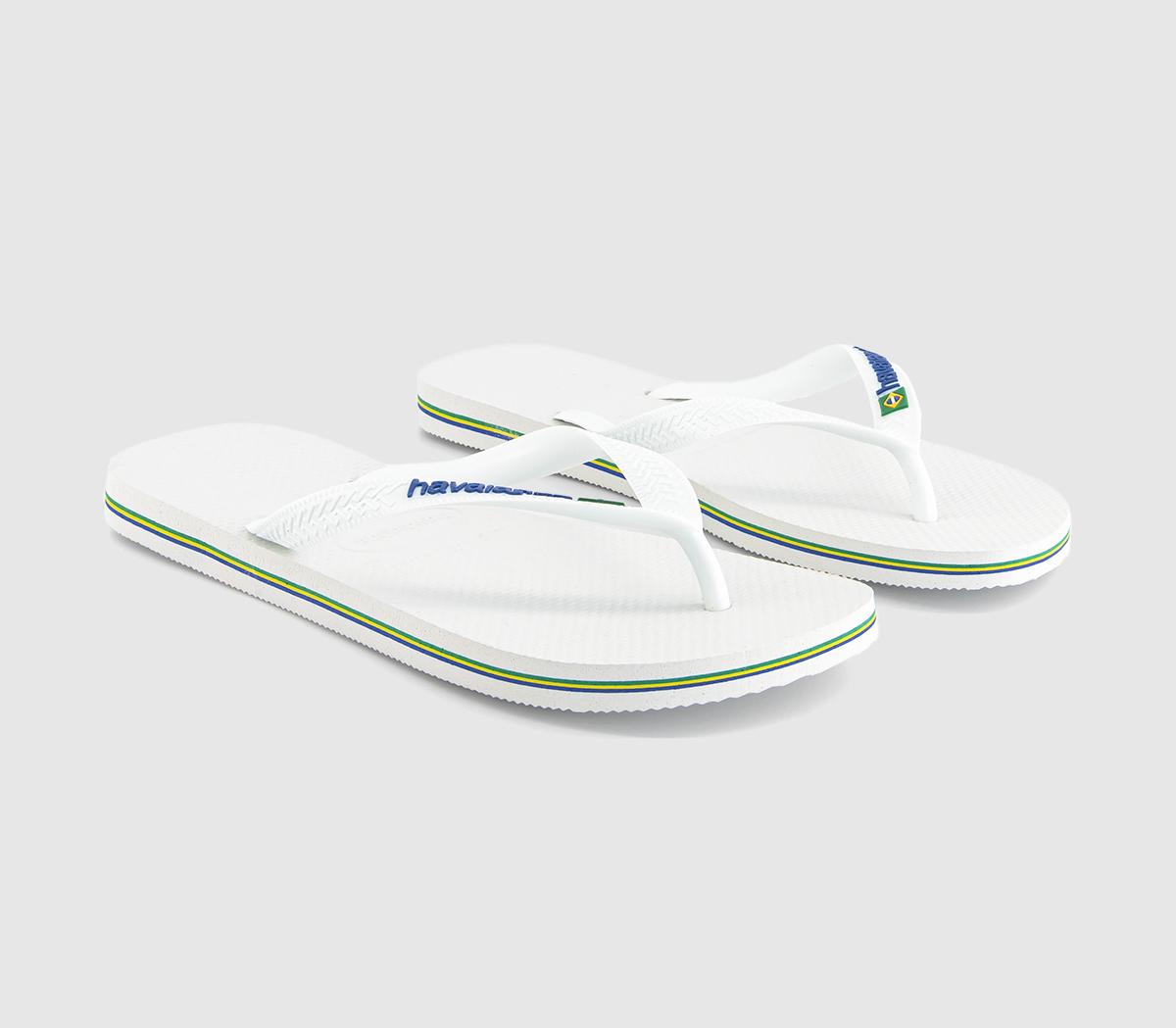 HavaianasBrasil Logo Flip Flops MWhite
