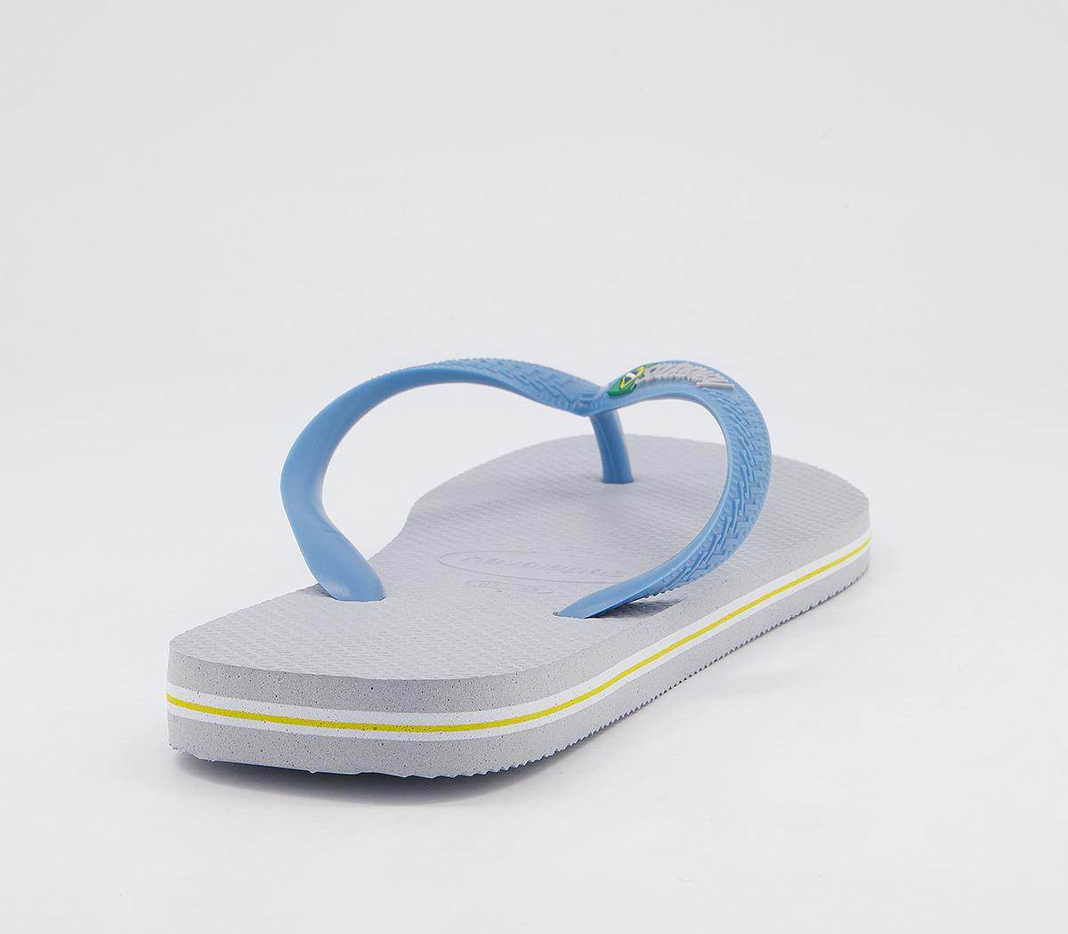 HavaianasBrasil Logo Flip Flops HavaianasBrasil Logo Flip FlopsIce Grey