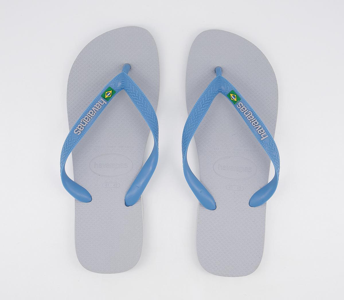 HavaianasBrasil Logo Flip Flops HavaianasBrasil Logo Flip FlopsIce Grey