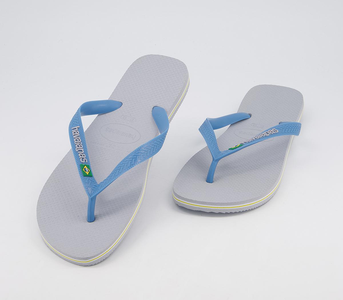 HavaianasBrasil Logo Flip Flops HavaianasBrasil Logo Flip FlopsIce Grey