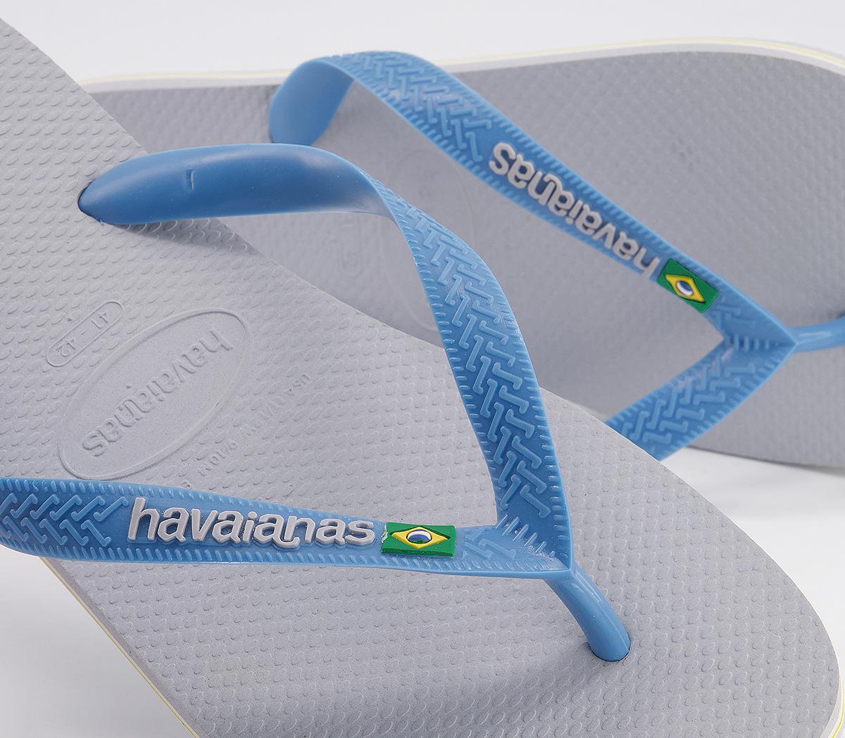 HavaianasBrasil Logo Flip Flops HavaianasBrasil Logo Flip FlopsIce Grey