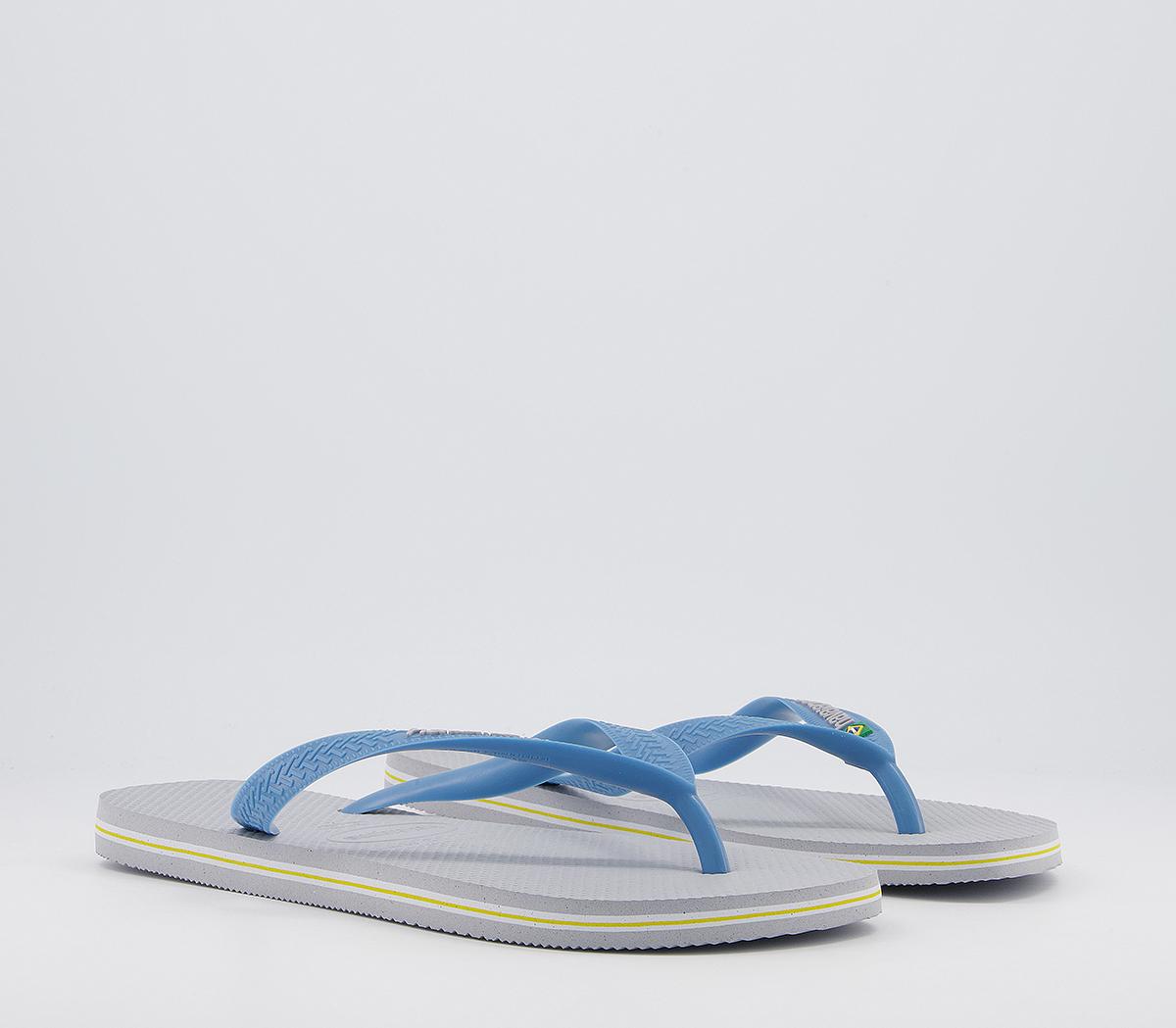 HavaianasBrasil Logo Flip Flops HavaianasBrasil Logo Flip FlopsIce Grey