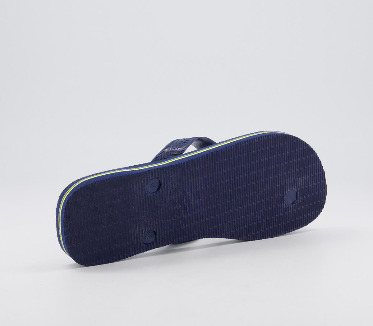 Havaianas Brasil Logo Flip Flops Havaianas Brasil Logo Flip Flops Navy