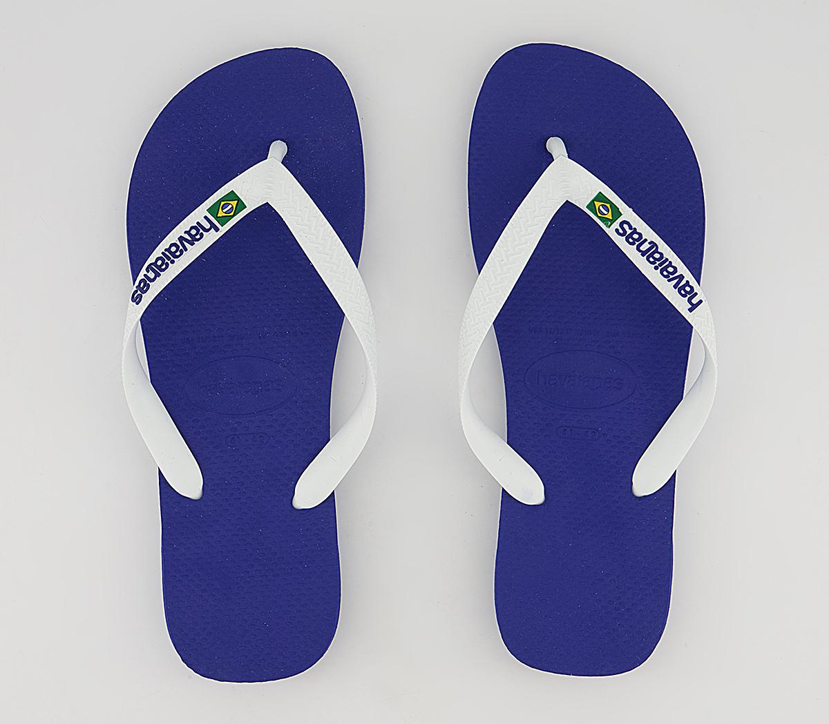 Havaianas Brasil Logo Flip Flops Havaianas Brasil Logo Flip Flops Marine Blue