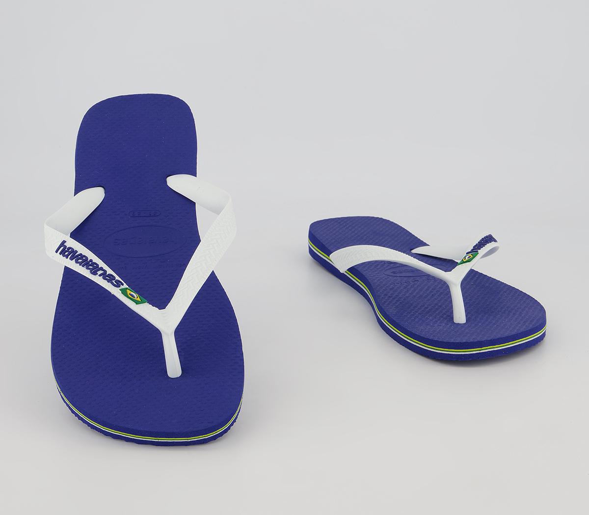 HavaianasBrasil Logo Flip FlopsMarine Blue