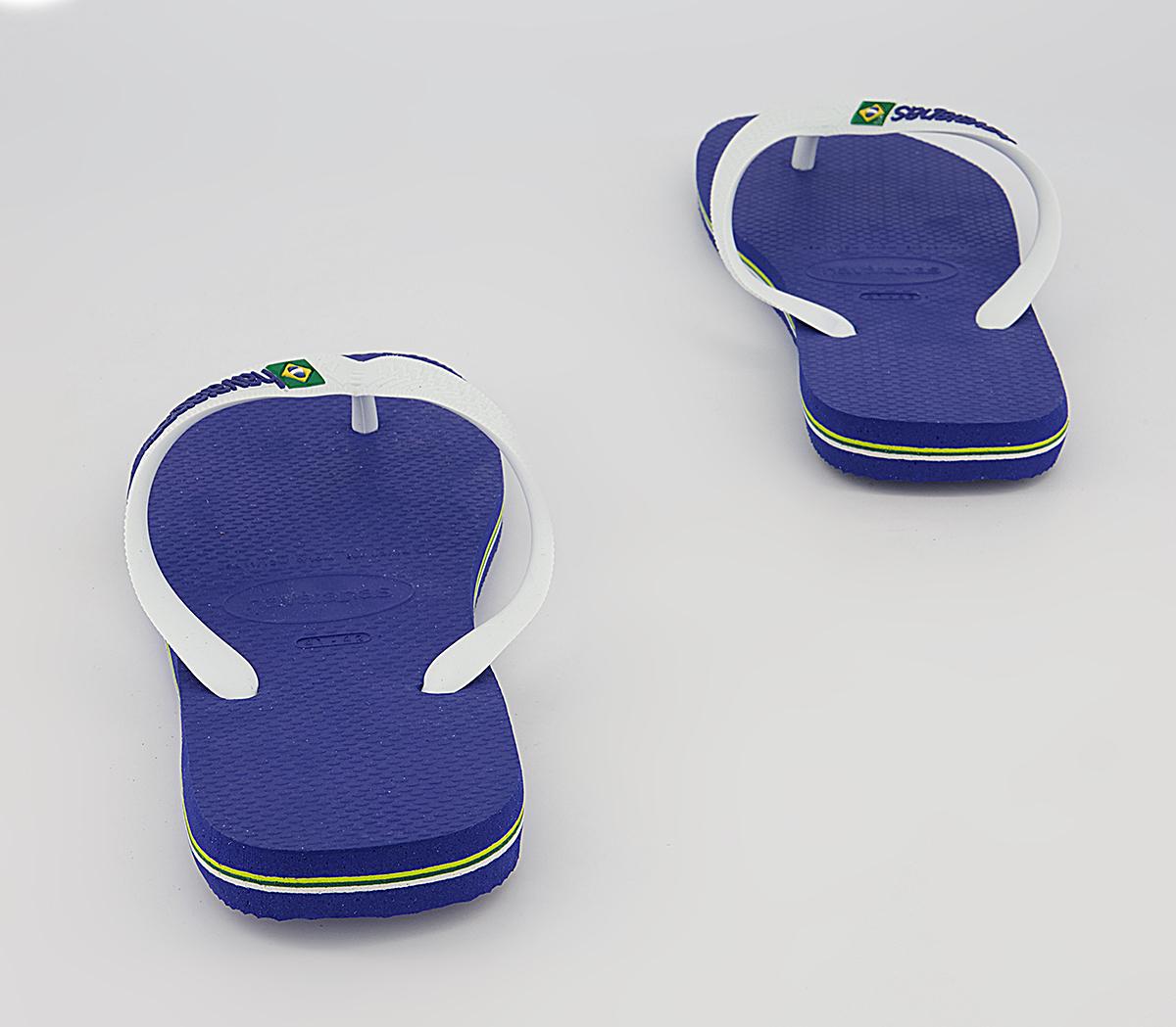 HavaianasBrasil Logo Flip FlopsMarine Blue