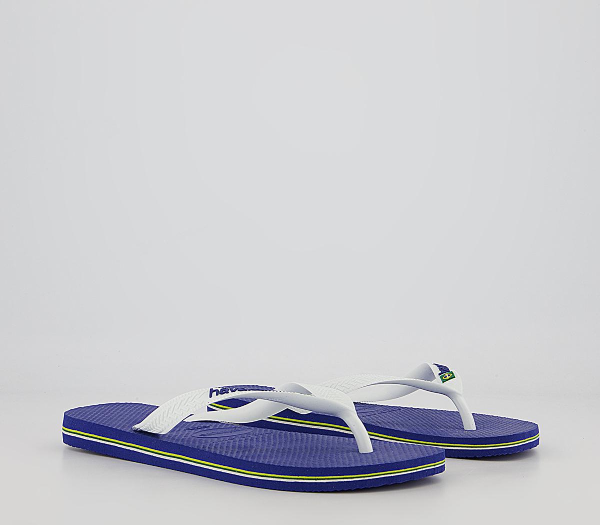 HavaianasBrasil Logo Flip FlopsMarine Blue