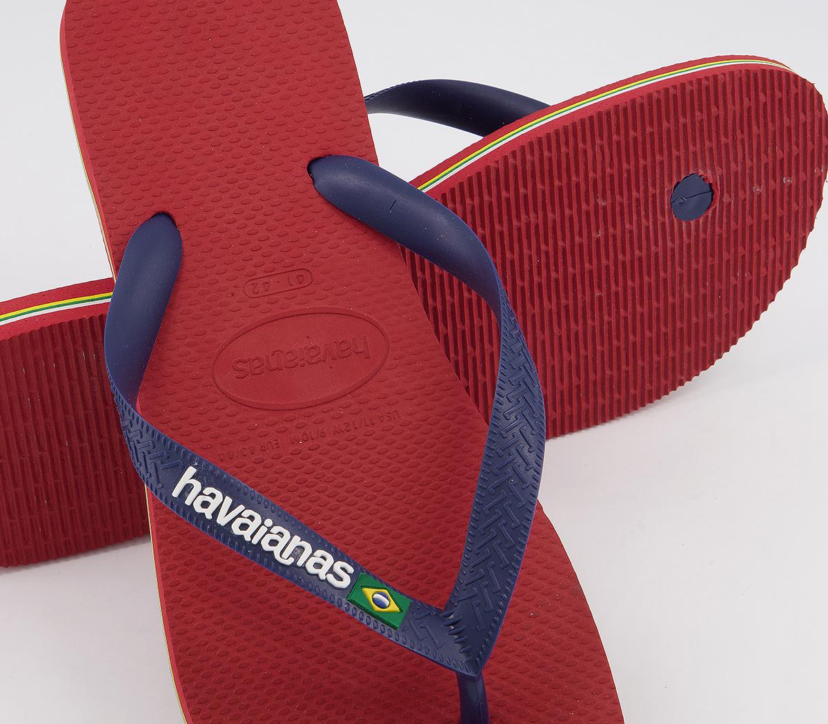 Havaianas Brasil Logo Flip Flops Havaianas Brasil Logo Flip Flops Red