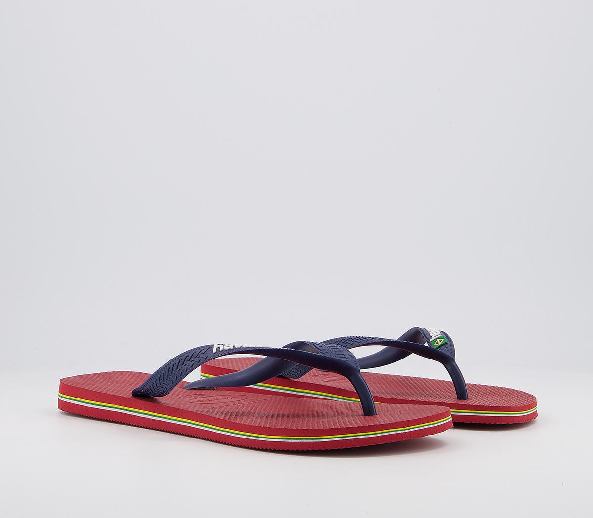 Havaianas Brasil Logo Flip Flops Havaianas Brasil Logo Flip Flops Red