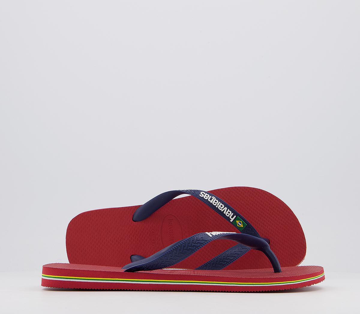 HavaianasBrasil Logo Flip Flops HavaianasBrasil Logo Flip FlopsRed