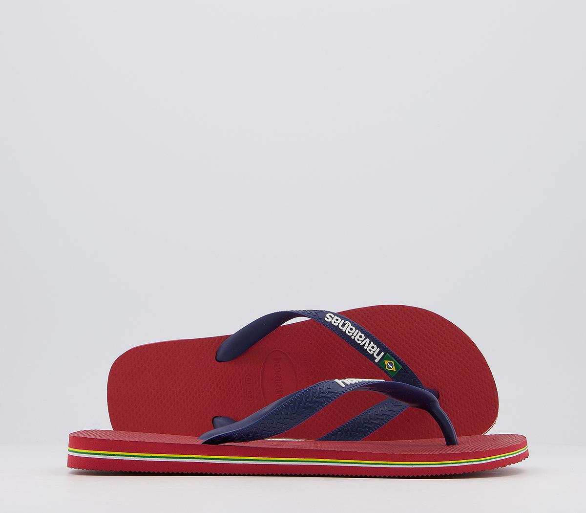 HavaianasBrasil Logo Flip FlopsRed