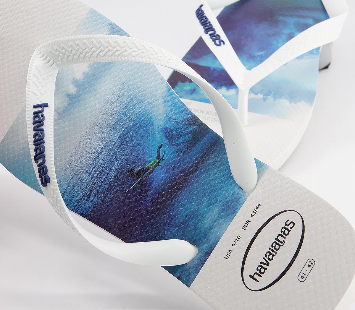 Havaianas Hype Flip Flops Havaianas Hype Flip Flops White Blue